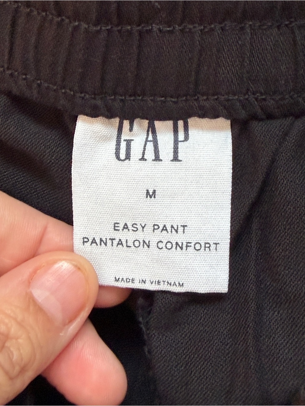 Gap Womens Boho Mid Rise Easy Pant Size M Black Tapered Leg Coastal Casual NWT - Picture 2 of 8